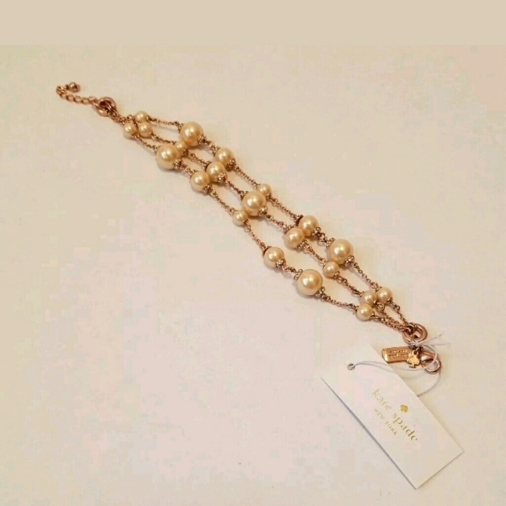 Kate Spade Pearls of Wisdom Rose Gold Bracelet - Picture 4 of 6